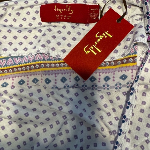 NWT Revolve Tigerlily White Dalmatia Playsuit Tribal Boho Halter Romper Sz 6 - Picture 6 of 12